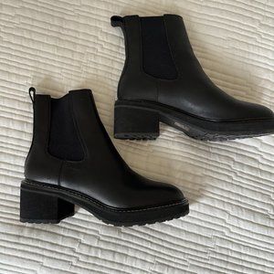 NEW Madewell Carina Black Chunky Boot, Size 9